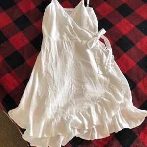 Hollister White Wrap Dress